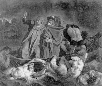 La Barca de Dante (después de Delacroix) de Édouard Manet